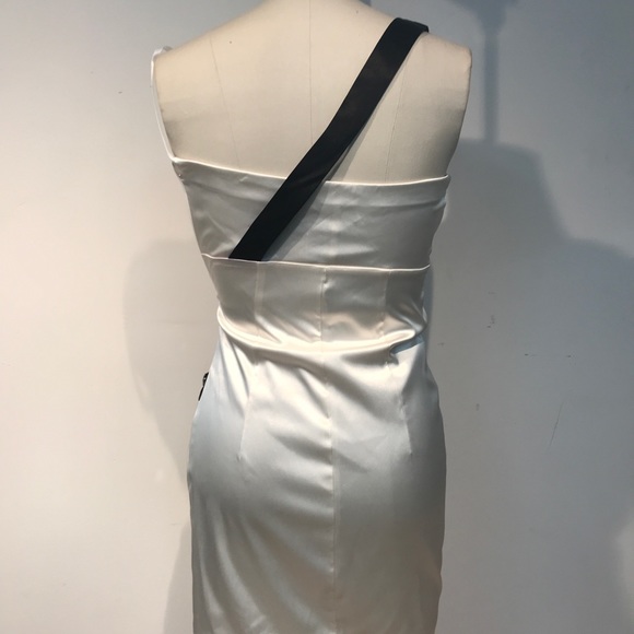 One shoulder mini dress with rhinestones - Picture 3 of 5